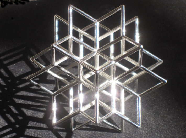3D-printed-rhombic-star-earring