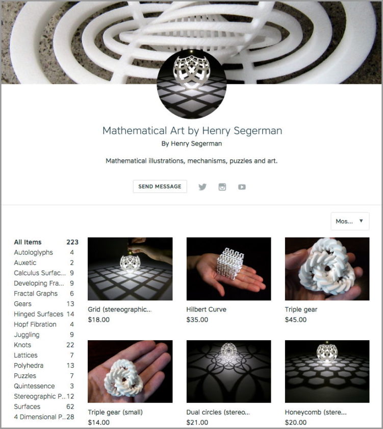 Screenshot: Mathematical Art by Henry Segerman