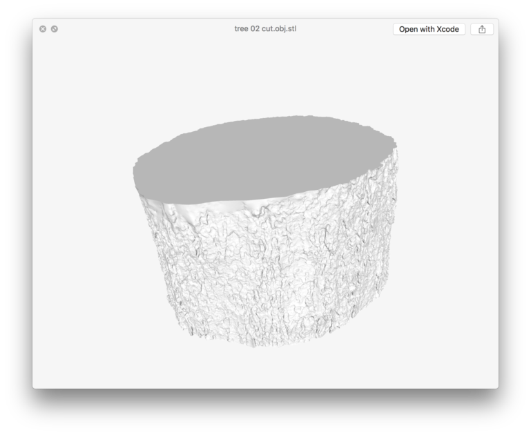 The final tree bark textured 3D printed ring design from a photo scan with a phone and how to 3D design it