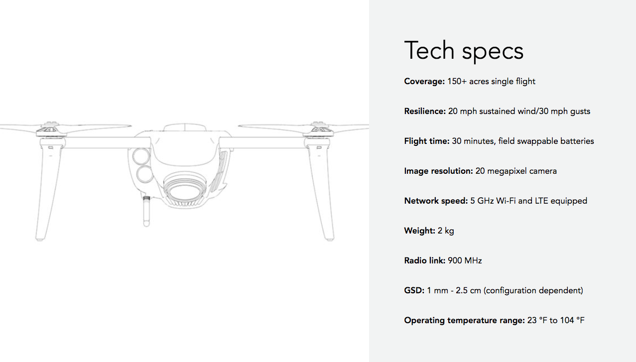 Kespry autonomous aerial drone specs