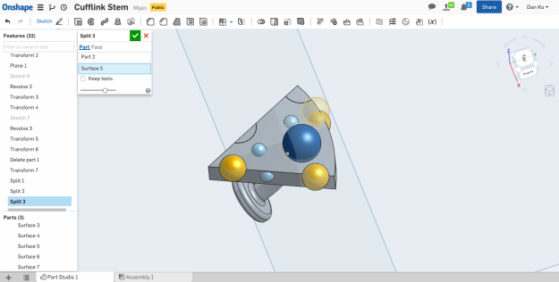 designing a 3D printed cufflink - step 11