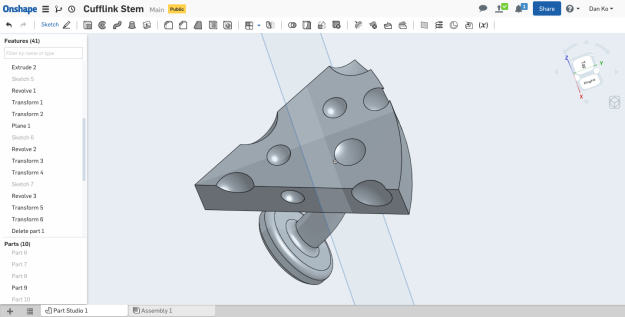 designing a 3D printed cufflink - step 12